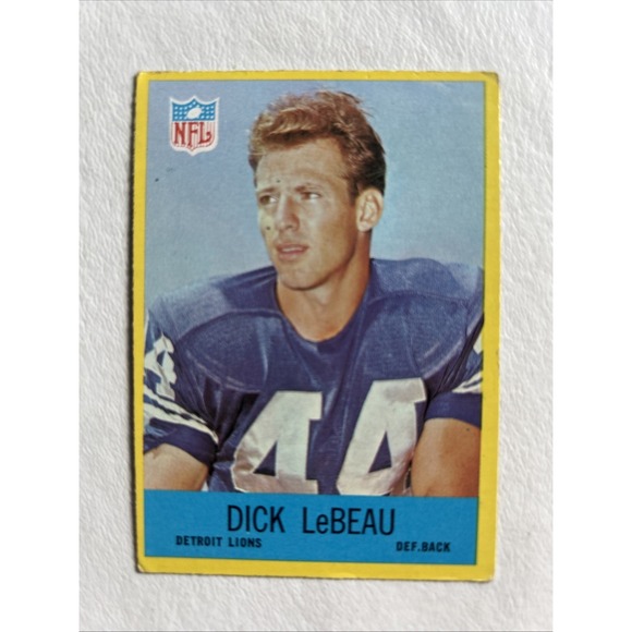 Other - Dick Lebeau #66 1967 Philadelphia Gum NFL Football Card Lions HOF‎